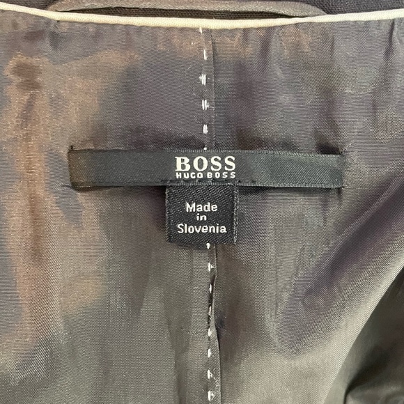 BOSS Hugo‎ Boss Jena Wool Blend Blazer in Black Size 12 - Picture 4 of 9
